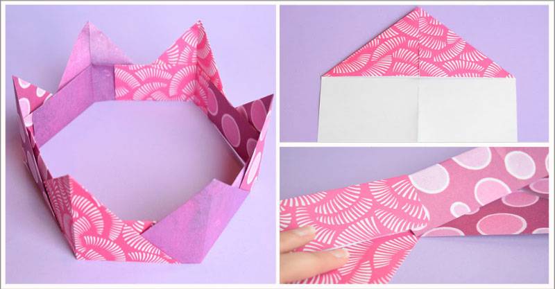Как сделать корону из бумаги легко. Оригами корона. Origami crown