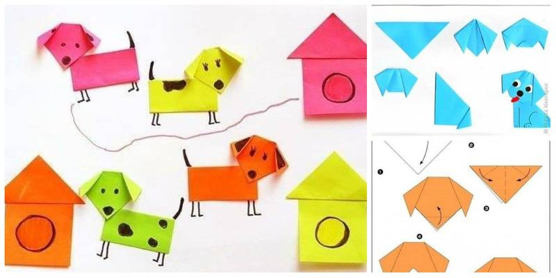 Мастер-класс «Собака из бумаги» Оригами»